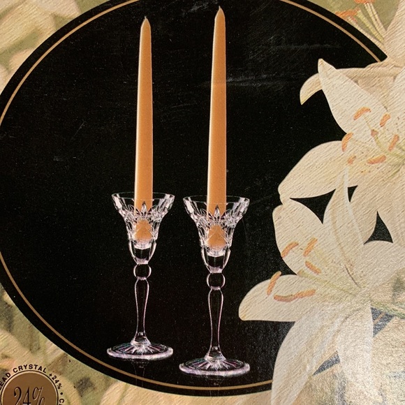 Crystal candle holders, set of 2 - Picture 5 of 6